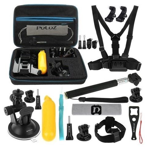 Set of 20 Puluz accessories for sports cameras PKT11, Puluz PKT11