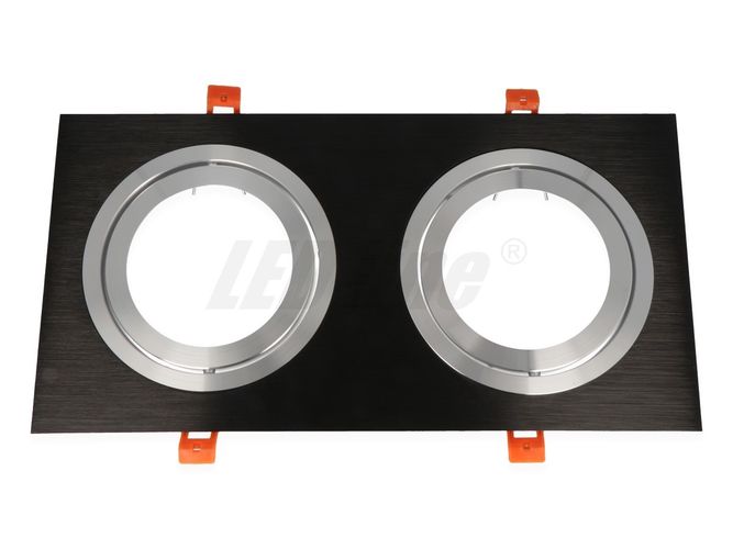 LED line® downlight aluminium AR111 square adjustable black x2 248429 5901583248429