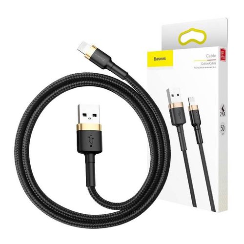 Baseus Cafule Cable USB Lightning 2A 3m (Gold+Black), Baseus CALKLF-RV1