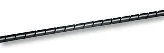 SLEEVING, SPIRAL, PE, 9MM, BLK, 5M 161-41204