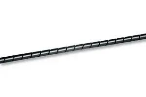 SLEEVING, SPIRAL, PE, 4MM, BLK, 30M 161-41101