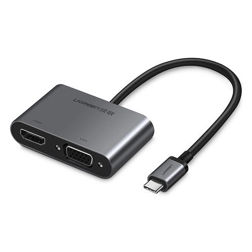 Ugreen CM162 50505 USB-C - HDMI / VGA / USB-A 3.0 / USB-C PD adapter - gray, Ugreen 50505-ugreen 50505-ugreen