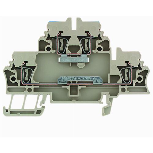 Multi-tier modular terminal, Tension-clamp connection, 2.5 mm², 500 V, 20 A, Number of levels: 2, dark beige Weidmuller 1689960000 04008190875497