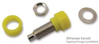 SOCKET, 4MM, PANEL, YELLOW 24.247.3