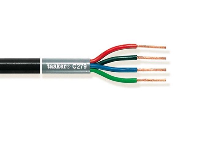 Tasker C279 4x4.0 loudspeaker cable, (black), Tasker 8010246014497