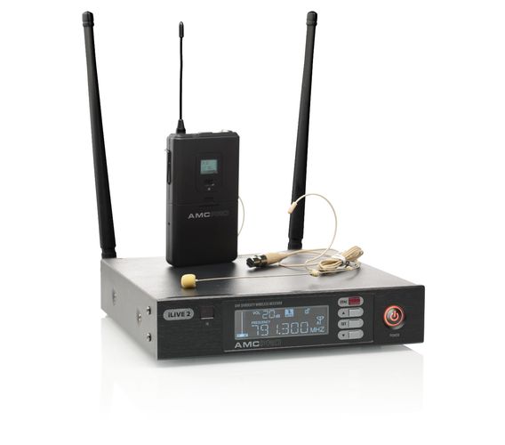 AMC iLive 2 Head Set wireless microphone set (606-621MHz), AMC 4779027621661