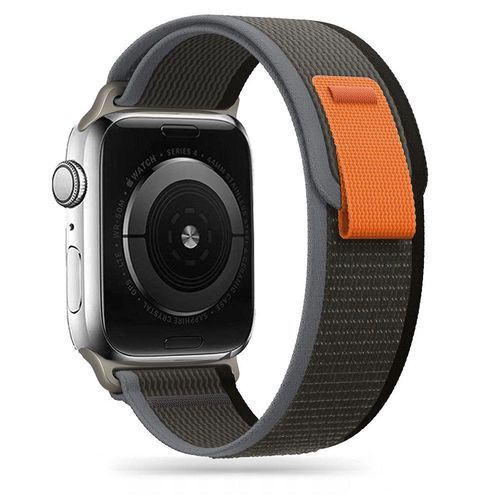 Tech-Protect Nylon Strap for Apple Watch 4/5/6/7/8/9/SE/Ultra 1/2 (42/44/45/49 mm) - Black &amp; Orange, Tech-Protect 5906203697366 5906203697366