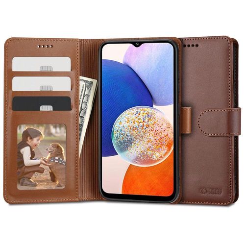 Tech-Protect Wallet Case for Samsung Galaxy A14 4G / 5G - Brown, Tech-Protect 5906203698578 5906203698578