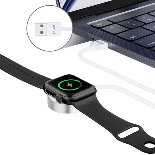 Tech-Protect UltraBoost Magnetic Inductive Charger with USB-A Connector for Apple Watch 1.2m - White, Tech-Protect 5906203698967 5906203698967