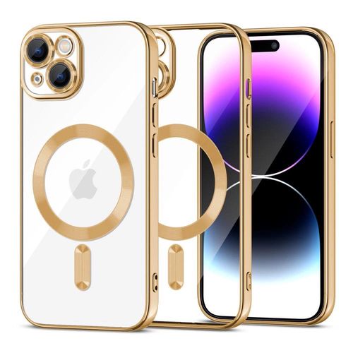 Tech-Protect MagShine Line MagSafe case for iPhone 15 - gold, Tech-Protect 5906203693764 5906203693764