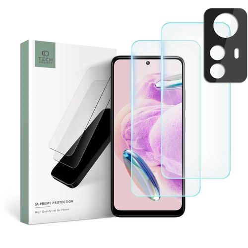 Tech-Protect Supreme Set for Xiaomi Redmi Note 12S 2x tempered glass for display / tempered glass for camera, Tech-Protect 5906302301850 5906302301850