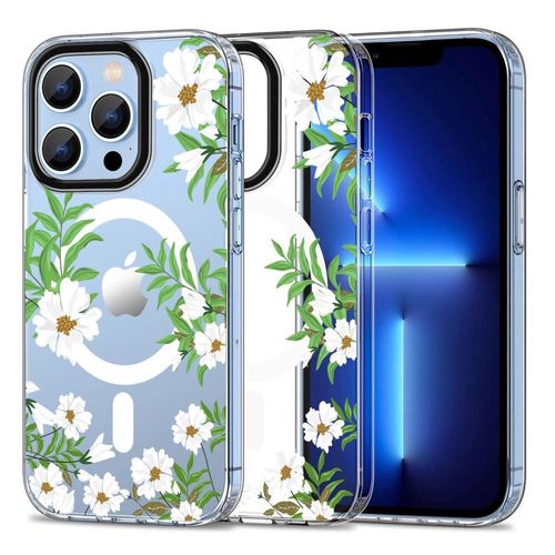 Tech-Protect MagMood MagSafe iPhone 13 Pro Max Case - Daisies with Leaves, Tech-Protect 5906203694563 5906203694563