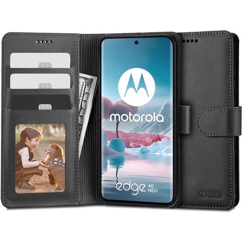 Tech-Protect Wallet Case for Motorola Edge 40 Neo - Black, Tech-Protect 5906203695430 5906203695430