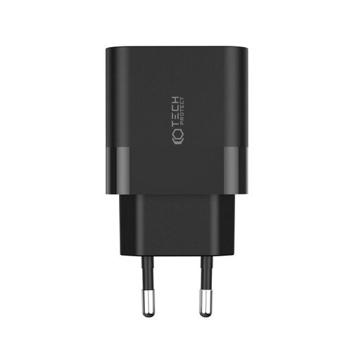 Tech-Protect C20W charger 2x USB-C PD 20W - black, Tech-Protect 5906203695768 5906203695768