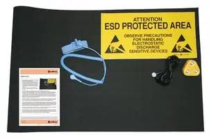 ESD WORKSTATION KIT, BLACK 0.7X1M 069-0007