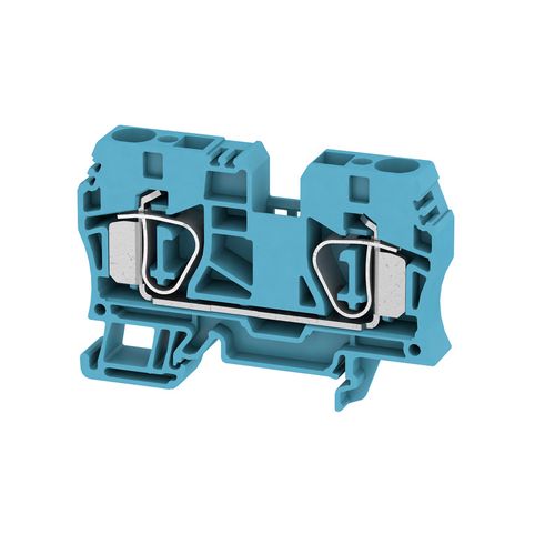 Feed-through terminal block, Tension-clamp connection, 10 mm², 1000 V, 57 A, Number of connections: 2 Weidmuller 1746760000 04008190996727