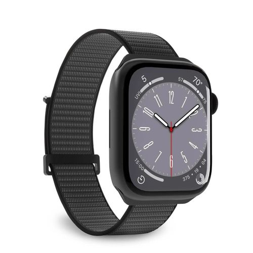 Puro Sport Nylon Strap for Apple Watch 42 / 44 / 45 / 49 mm - Black, Puro PUSPORTAW44BLK PUSPORTAW44BLK