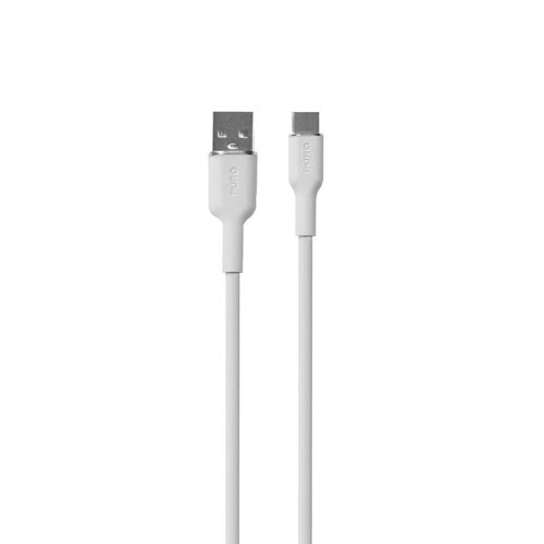 Puro Soft USB-A - USB-C Cable 1.5m - White, Puro Elektrik PUUSBCICONWHI PUUSBCICONWHI