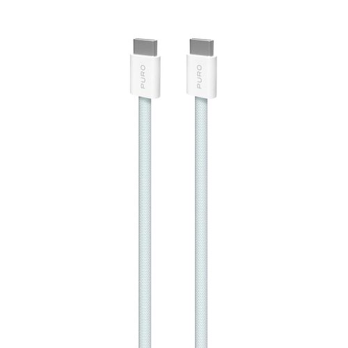 Puro Fabrik USB-C - USB-C Cable 1.5m 60W 480mbps - Blue, Puro Elektrik PUCCCFABK415MTLBLUE PUCCCFABK415MTLBLUE