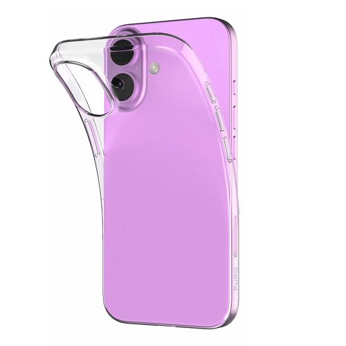 Puro 03 Nude Silicone Case for iPhone 16 - Transparent, Puro PUIPC166103NUDETR PUIPC166103NUDETR