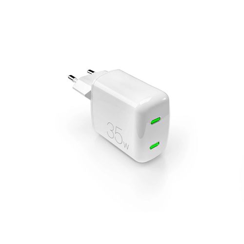 Puro MiniPro 35W GaN 2xUSB-C Wall Charger - White, Puro Elektrik PUFCMTCUSBCC35WGWHI PUFCMTCUSBCC35WGWHI