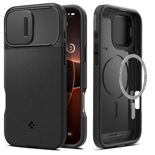 Spigen Optik Armor Mag Case with MagSafe for iPhone 16 Pro Max - Black, Spigen 8809971229517 8809971229517