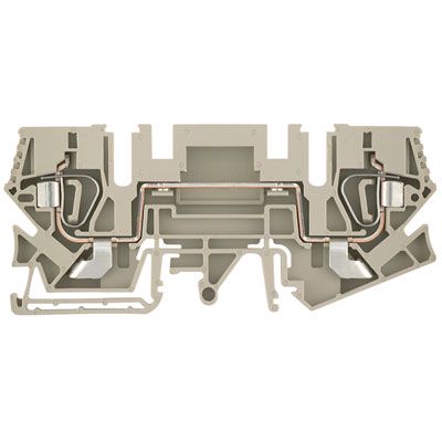 Feed-through terminal block, Tension-clamp connection, 6 mm², 800 V, 41 A, Number of connections: 2 Weidmuller 1771810000 04032248126637