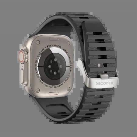 Decoded Ultra Traction Silicone Strap for Apple Watch 49 / 45 / 44 / 42 mm Gen 1-9 - SE - Black, Decoded D24AWS49UTS1GE D24AWS49UTS1GE