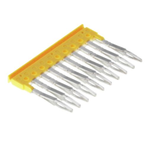 Cross-connector (terminal), Plugged, Number of poles: 10, Pitch in mm: 3.50, Insulated: Yes, 17.5 A, yellow Weidmuller 1776200000 04032248200177