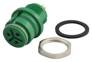 SOCKET, PANEL, GREEN, 3WAY 99-9108-70-03