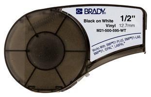 LABEL, VINYL, WHT, 12.7MM, 6.4M M21-500-580-WT