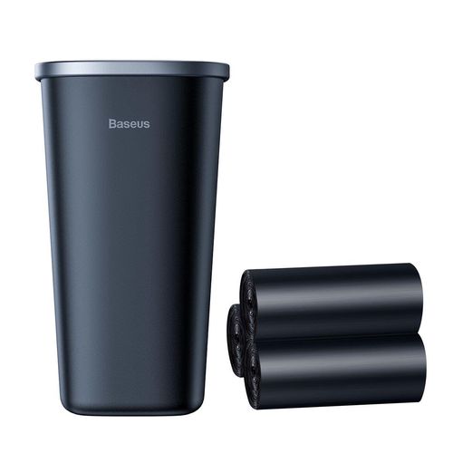 Baseus Dust-free Vehicle-mounted Trash Can（Trash Bag 3 roll/90）Black, Baseus CRLJT-A01