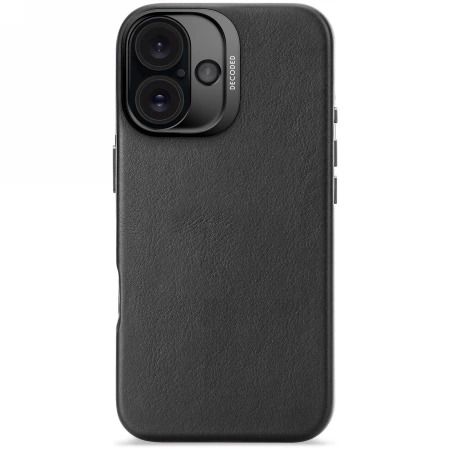 Decoded Leather Backcover with MagSafe for iPhone 16 - black, Decoded D25IPO16BC1BK D25IPO16BC1BK