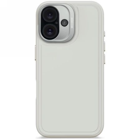 Decoded AntiMicrobial Silicone Stacks Backcover MagSafe Case for iPhone 16 - Gray, Decoded D25IPO16BCST9SY D25IPO16BCST9SY