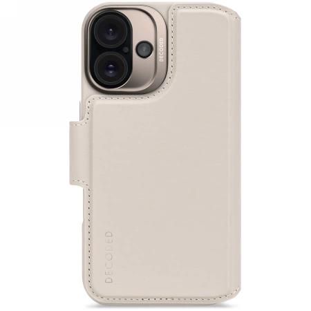 Decoded Leather Detachable Wallet MagSafe Case with Wallet for iPhone 16 - Pink, Decoded D25IPO16DW5CY D25IPO16DW5CY