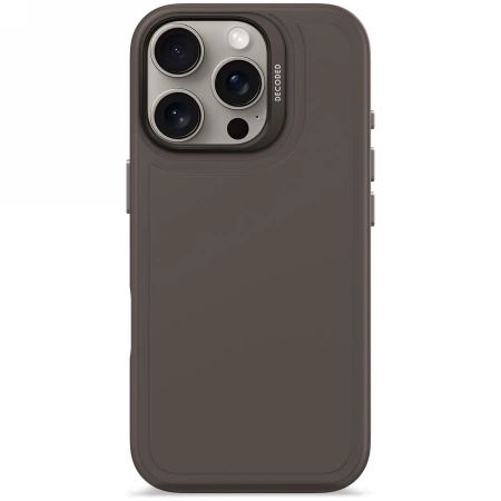 Decoded AntiMicrobial Silicone Stacks Backcover with MagSafe for iPhone 16 Pro - Dark Brown, Decoded D25IPO16PBCST9PM D25IPO16PBCST9PM