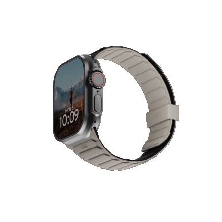 UAG Pathfinder Silicone Double-Sided Magnetic Strap for Apple Watch 42 / 44 / 45 / 46 / 49mm - Black-Gray, UAG 194161114036 194161114036