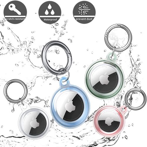 Apple AirTag waterproof case - transparent, green, blue, pink - 4 pieces, Hurtel 5907769372353 5907769372353