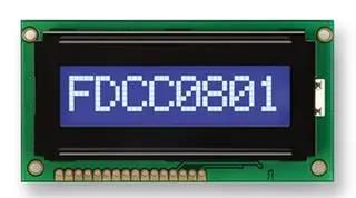 DISPLAY, ALPHANUMERIC, 8X1, WHITE FC0801A04-NSWBBW-91SE