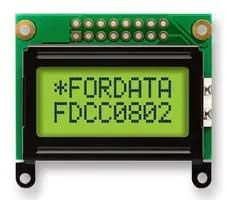 DISPLAY, ALPHANUMERIC, 8X2, YELLOW GRN FC0802E00-FHYYBW-51SR
