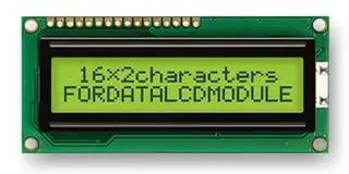 DISPLAY, ALPHANUMERIC, 16X2, YELLOW GRN FC1602N01-FHYYBW-51SK