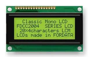 DISPLAY, ALPHANUMERIC, 20X4, YELLOW GRN FC2004C03-FHYYBW-91SE