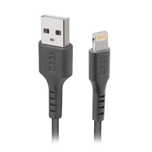 SBS TECABLEUSBIP589K USB-A - Lightning Cable 1m MFi Certified - Black, SBS TECABLEUSBIP589K TECABLEUSBIP589K