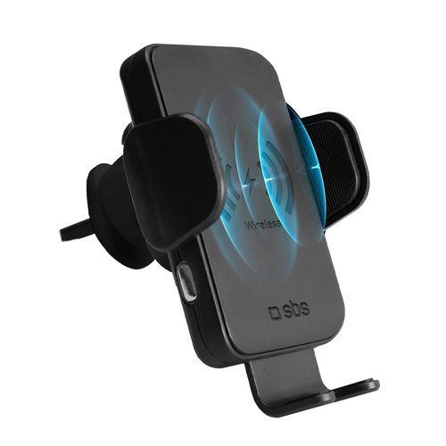 SBS TESUPWIR15WAUT smartphone holder with wireless charger for air vent - black, SBS TESUPWIR15WAUT TESUPWIR15WAUT