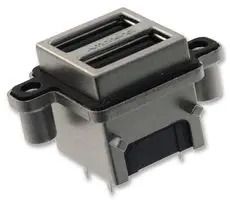 STACKED USB CONN, 2.0 TYPE A, R/A, 8POS MUSBC51100