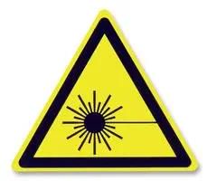 LABEL,  WARNING LASER, 25MM,  CARD 25 ESSW30-025