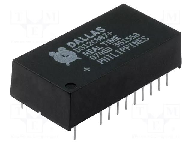 IC: RTC circuit; Multiplexed; NV SRAM; 113BSRAM; DIP24; 4.5÷5.5V Analog Devices (MAXIM INTEGRATED) DS12C887+