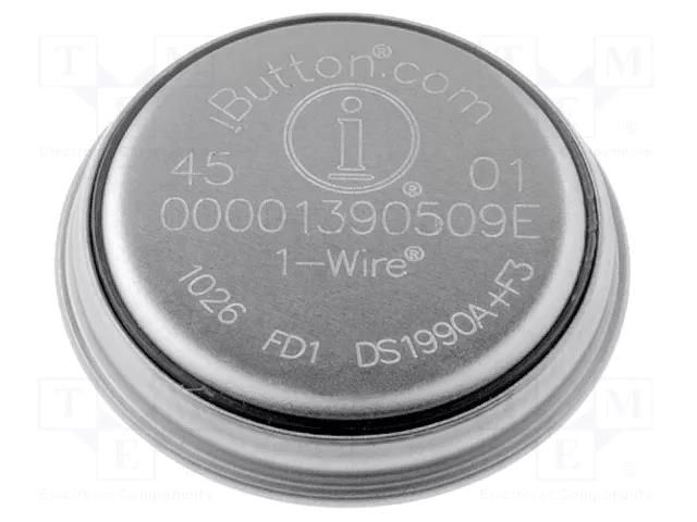 IC: memory; ROM; 8BROM; 5ms; iButton F3; serial; 2.8÷6VDC Analog Devices (MAXIM INTEGRATED) DS1990A-F3+