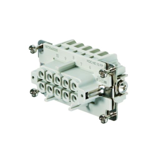 Contact insert (industry plug-in connectors), Female, 500 V, 16 A, Number of poles: 10, PUSH IN, Size: 4 Weidmuller 1873540000 04032248458158