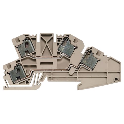 Multi level installation terminal block, PUSH IN, 4 mm², 400 V, 32 A, Number of connections: 4, Number of levels: 2, dark beige Weidmuller 1882590000 04032248485796